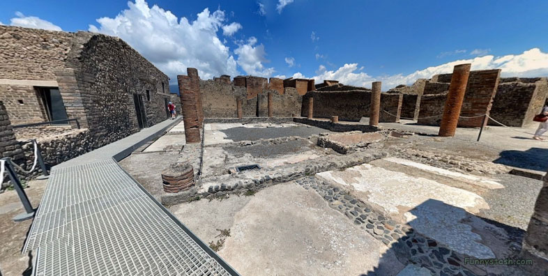 Pompei Roman Ruins VR Archeology House Of Geometric Mosaics 1