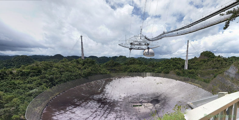 Arecibo Observatory Doomed Astronomy Center Collapsed Satellite Space VR  1
