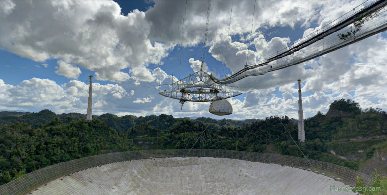 Arecibo Observatory Doomed Astronomy Center Collapsed Satellite Space VR  2