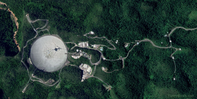 Arecibo Observatory Doomed Astronomy Center Collapsed Satellite Space VR  3
