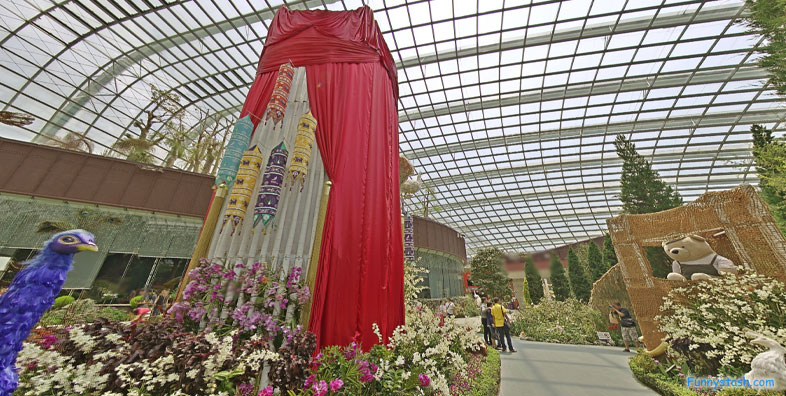 Flower Dome Gigantic Garden Glass Greenhouse Singapore VR Tourism Locations 2
