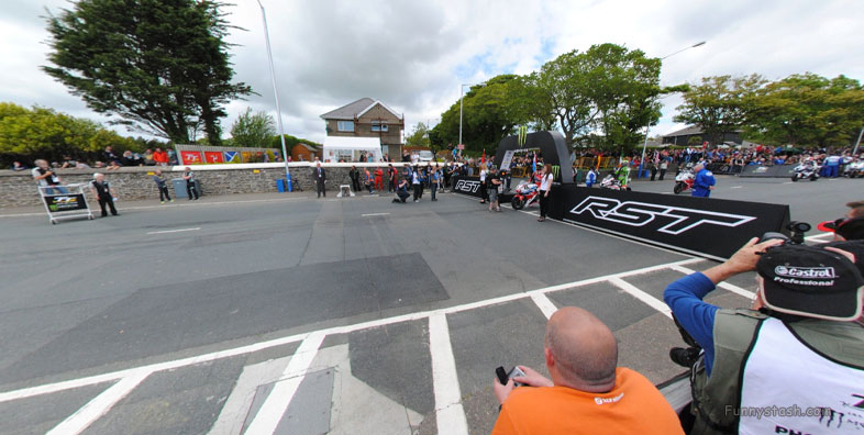 Isle Of Man TT Race 2016 VR Pit Lane Grand Stand 1