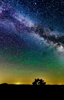 Milky Way Sky Grassy Field Space VR Panoramas tmb1