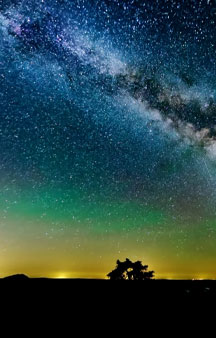 Milky Way Sky Grassy Field Space VR Panoramas tmb2