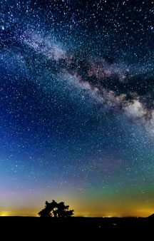 Milky Way Sky Grassy Field Space VR Panoramas tmb4