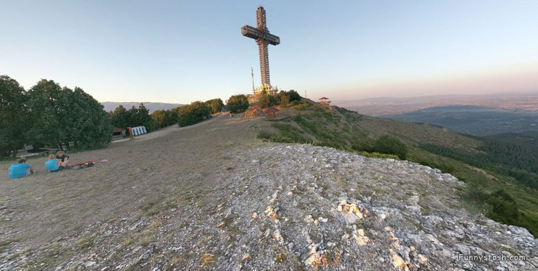 Millennium Cross Vodno Mountain VR Macedonia 1
