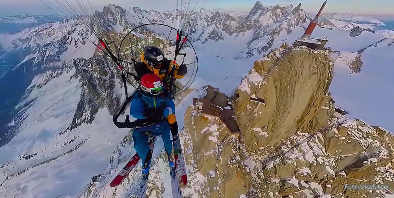 Mont Blanc France Mount Blanc Summit Paragliding VR Adventure Locations 2