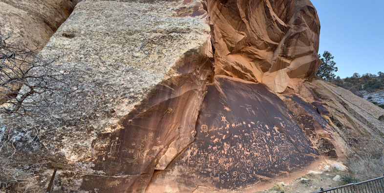 Petroglyphs Needles District Canyonlands National Park Utah Art Panorama 1