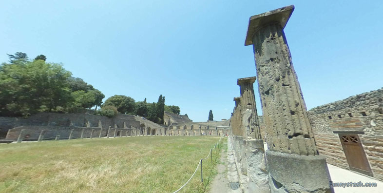 Pompei Roman Ruins VR Archeology Quadriporticus Of The Theaters 1