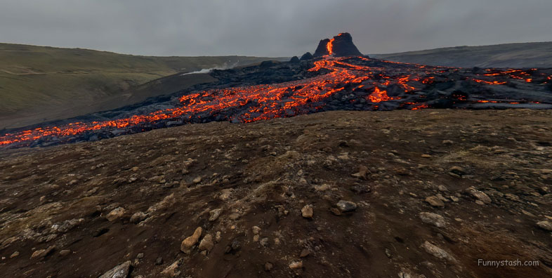 Volcano Fagradalsfjall VR Iceland 1