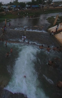 Water Festival Pool Party Innkhaung Dam Myanmar Burma VR tmb6