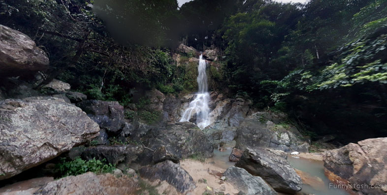 Waterfall Tan Rua Samui District Thailand Scenery Locations 2