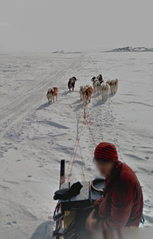 Dog Sled Across Iqaluit Bay Canada Map Locations tmb2