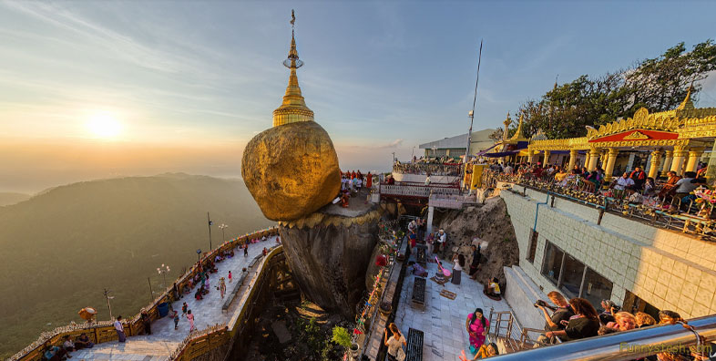 Golden Rock Pilgrimage Temple Myanmar Burma Photosphere Locations