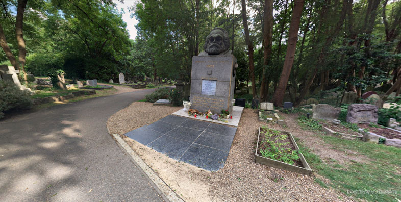 Karl Marx Grave Tomb HighGate Cemetery England 1
