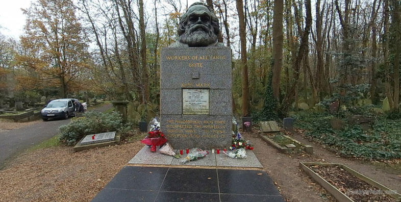 Karl Marx Grave Tomb HighGate Cemetery England