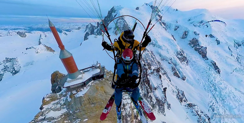 Mont Blanc France Mount Blanc Summit Paragliding VR Adventure Locations