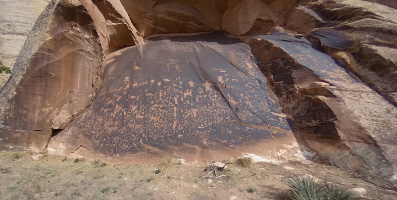 Petroglyphs Needles District Canyonlands National Park Utah Art Panorama