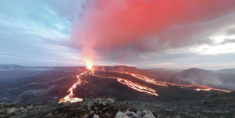 Volcano Stori Hrutur Crater Hiking Trail VR Iceland