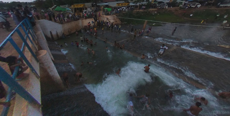 Water Festival Pool Party Innkhaung Dam Myanmar Burma VR