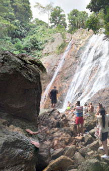 Waterfall Namuang Ko Samui District Thailand Scenery Locations tmb2