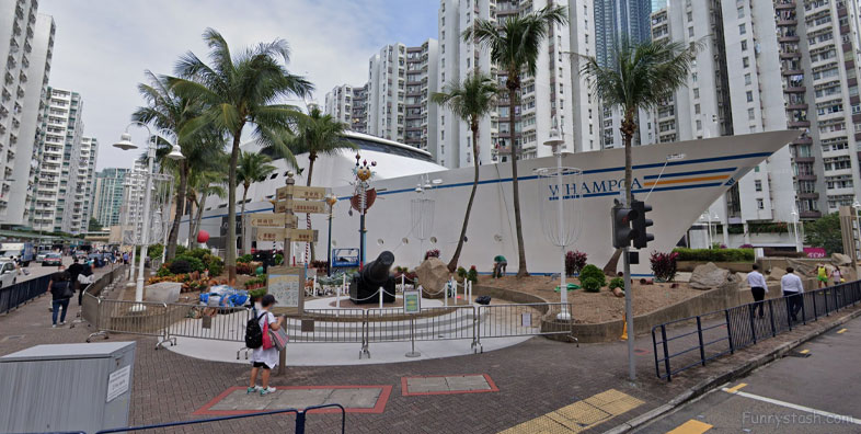 Yacht Shaped Shopping Mall Whampoa HongKong Tourism Directions