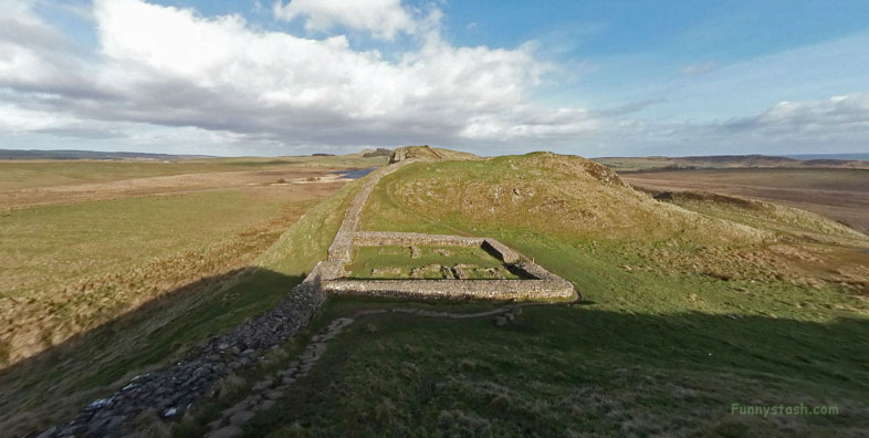 Castle Nick Hadrians Fort 39 Milecastle Wall VR Northumberland