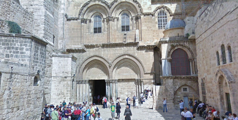 Immovable Ladder Church Sepulchre Jerusalem Tourism VR Gps