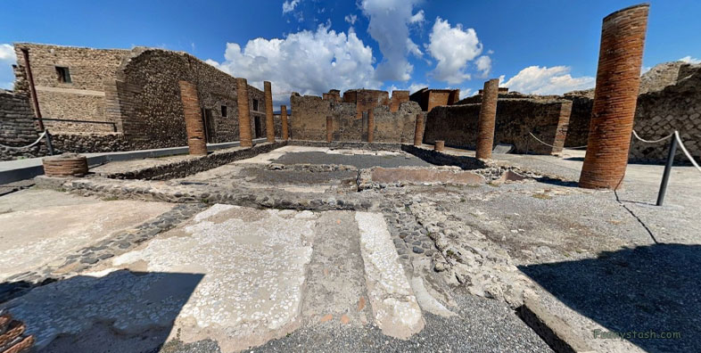 Pompei Roman Ruins VR Archeology House Of Geometric Mosaics